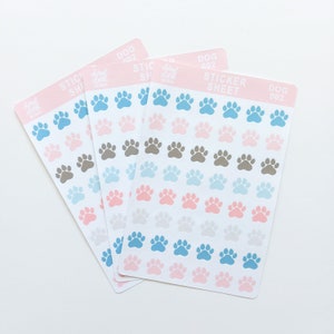 Pfoten Abdruck Aufkleber / süsse Hunde Aufkleber / Sticker / Abziehbilder