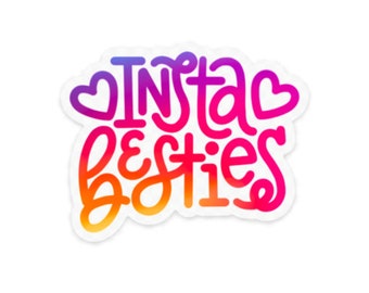 Insta Besties Sticker / Best Friend Sticker / Die Cut Sticker / Weatherproof Sticker / Vinyl Sticker / Waterproof Sticker