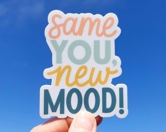 Rachel Hollis Quote / Same You New Mood / Waterbottle sticker/ Die Cut Sticker / Weatherproof Sticker / Rachel Hollis / Waterproof Sticker /