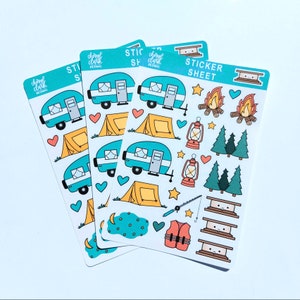 Autocollants de camping / Autocollants de journaux / Autocollants sur le thème du camp / Autocollants d'agenda / Autocollants / Autocollants en papier / Autocollants de scrapbooking /
