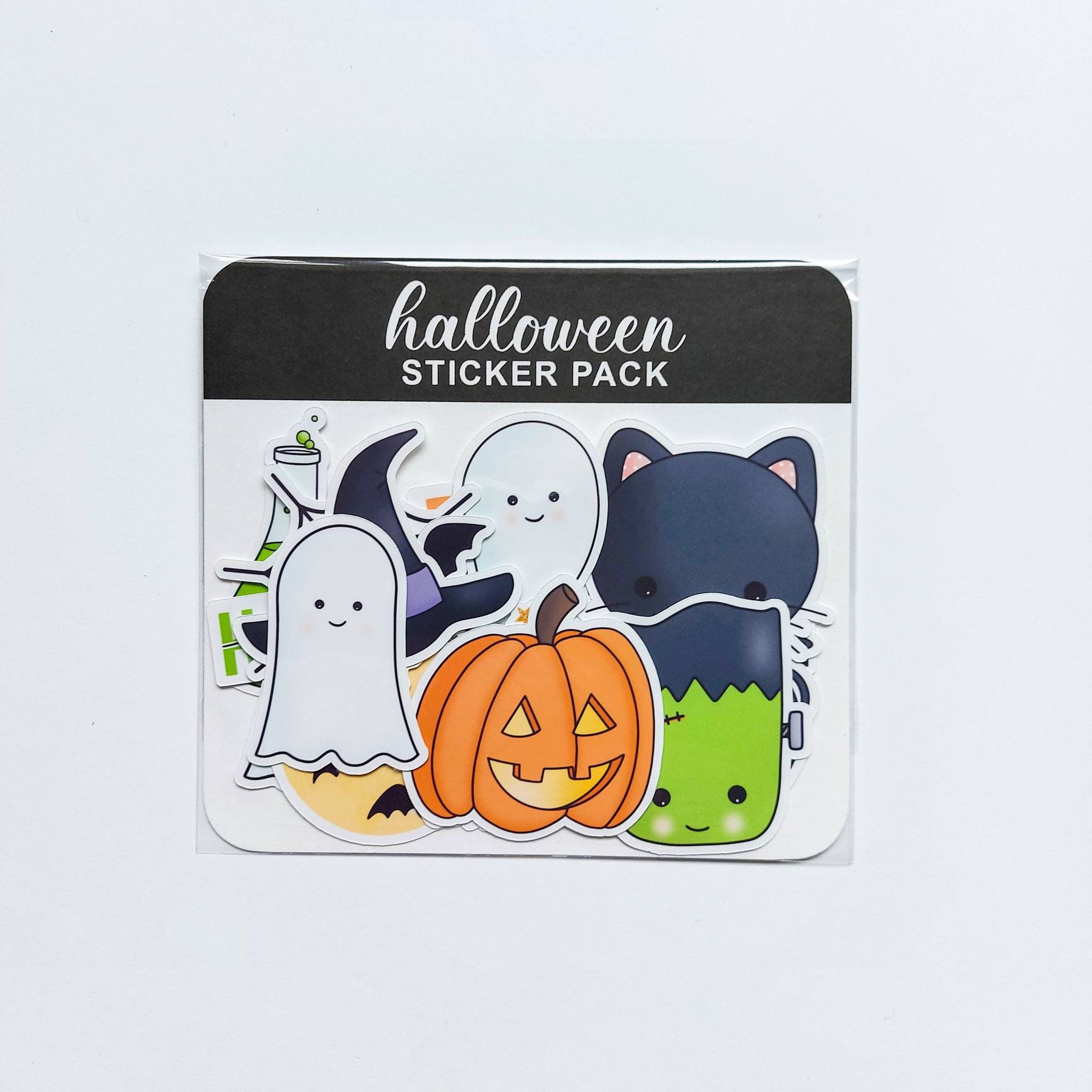 Halloween Stickers  Cute Halloween Graphic by geminipaperie · Creative  Fabrica