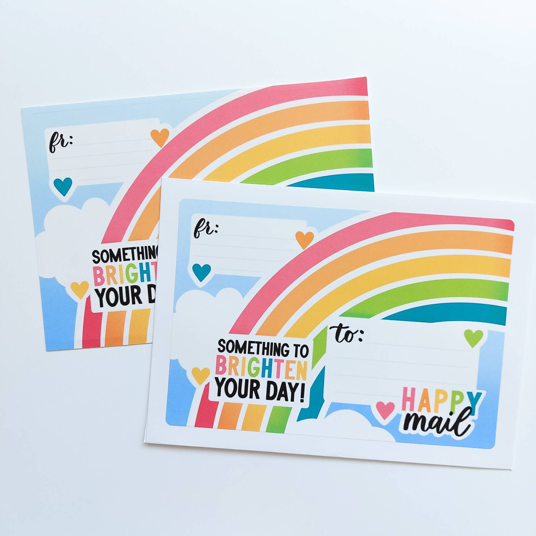 Rainbow Address Label Stickers / Pen Pal Happy Mail Stickers / Etsy
