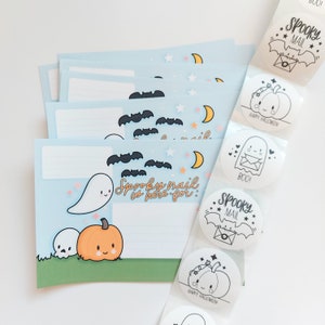 Etiquettes d'adresse autocollantes Halloween / Autocollants Halloween correspondant / Autocollants enveloppes / Autocollants courrier / Étiquettes effrayantes