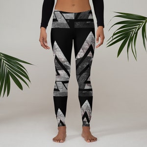 Workout Leggings All Over Print Valkyrie Headpiece Tattoo Design Full Medieval Helmet From Norse Mythology Valkyrie Black Capri Leggings