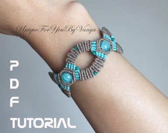 Micro Macrame Tutorial, Macrame bracelet pattern, Macrame Jewelry Making, DIY Bracelet, DIY Beaded Wristband