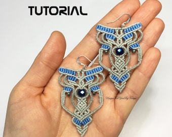 Advanced macrame earrings pattern, Macrame dangle earrings, Lightweight jewelry