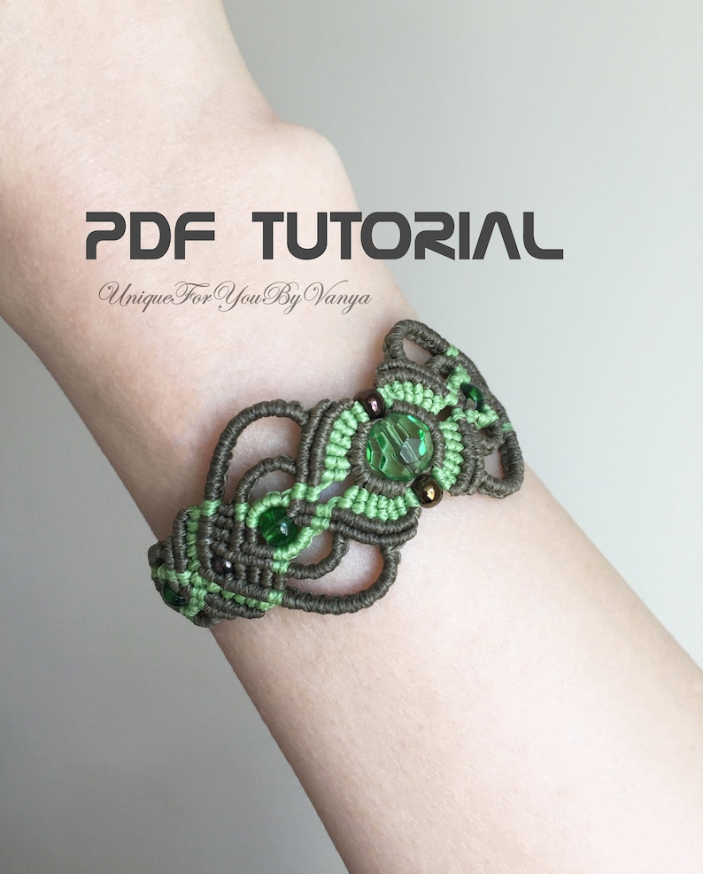 PDF Tutorial Macrame bracelet pattern Micro macrame Etsy
