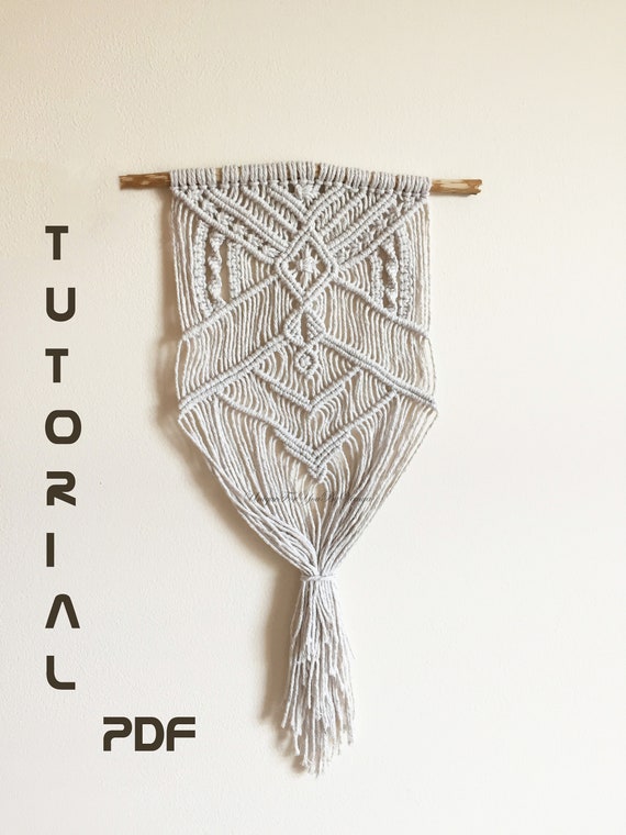 Mini macrame hanging pattern, PDF macrame instructions, DIY macrame tapestry, Mini macrame decor, Mini home decor