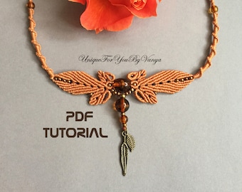 Mikro Makramee Halskette Muster, Makramee Halskette Tutorial, Makramee Schmuckherstellung, DIY Herbst Halsband, Herbst Kragen