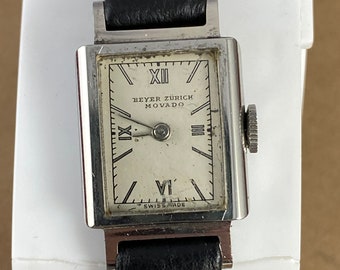 Antique Vintage Swiss made Beyer Zurich Movado Watch Runs  Movado Factories Movement