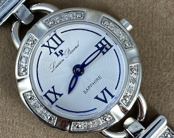 Fabulous Lucien Piccard Watch White Sapphire Bezel Almost New Etsy