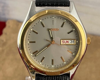 Vintage Stunning SEIKO Quartz Japan Movement 2 Tone Gold and - Etsy