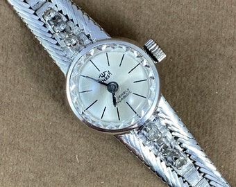 Anker Watch Quartz Damenuhr Vintage Anker 17 Jewels Euro Silver