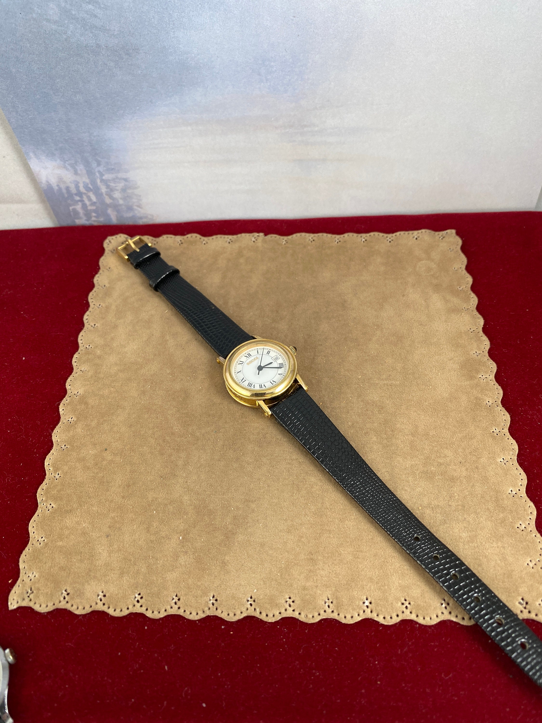 Authentic Vintage Swiss Made Gucci 18K 10 Micron Heavy