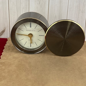 Vintage Tiffany &  Co. Alarm clock. Swiss Made Quartz Movement Great Desk Clock for Home Office