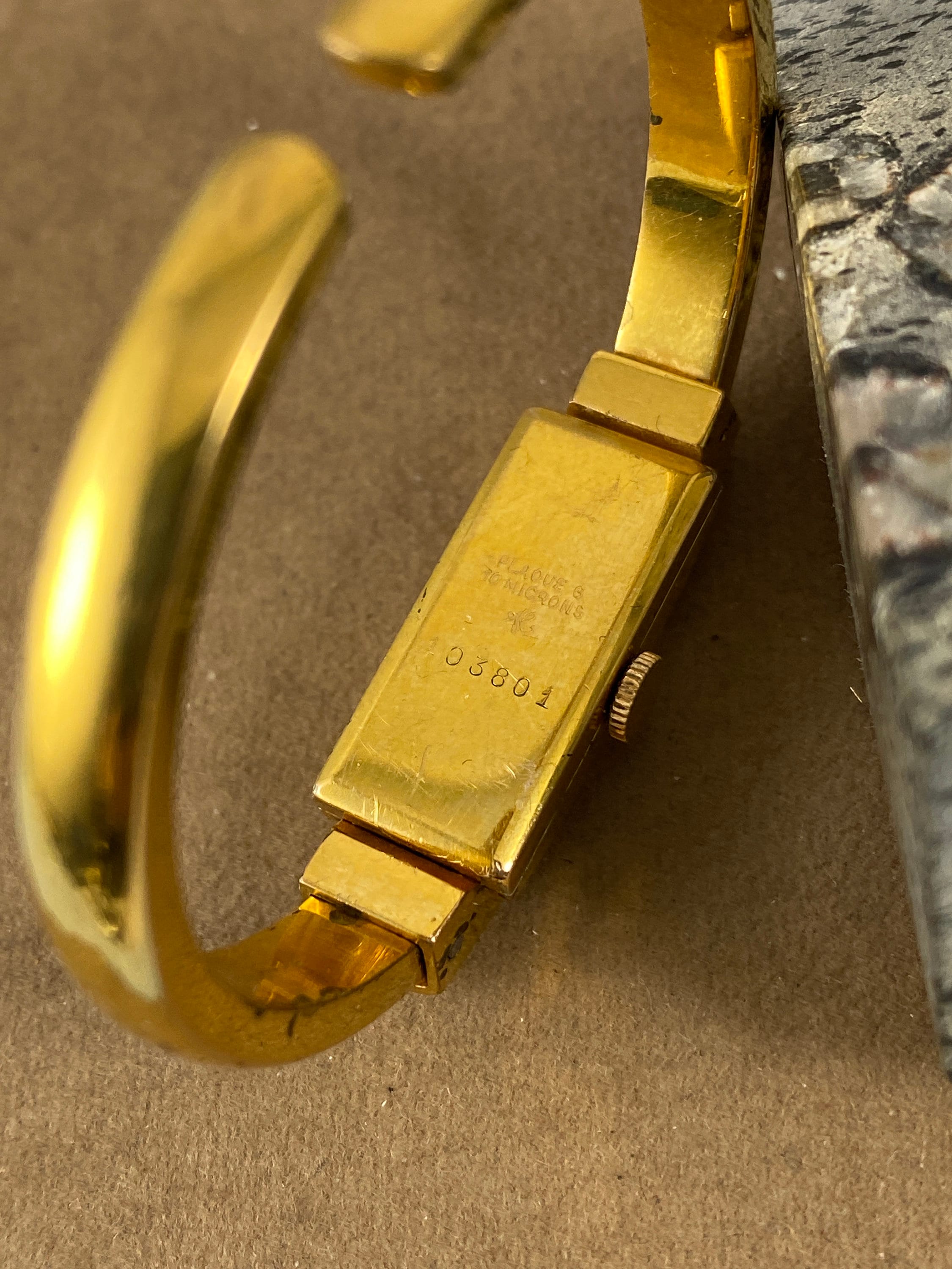 Vintage Estate Elegant Gold and Multicolor Crystal Cuff Watch Bloom and Time PH | Vintage 1993 Seiko Lassale 1E50-525E  main image 3