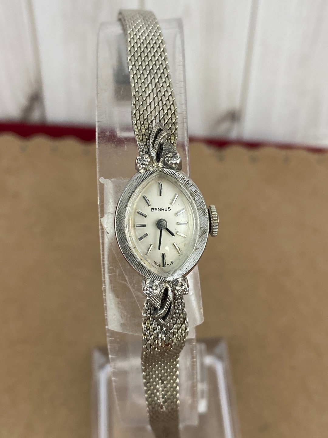 Vintage Benrus Duchess 17 Jewel 4 Diamonds Ladies Watch 10K Rolled Gold ...