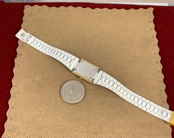 Vintage SFA Tank Style Swiss Made Watch: Gold Accents, White  display picture 1