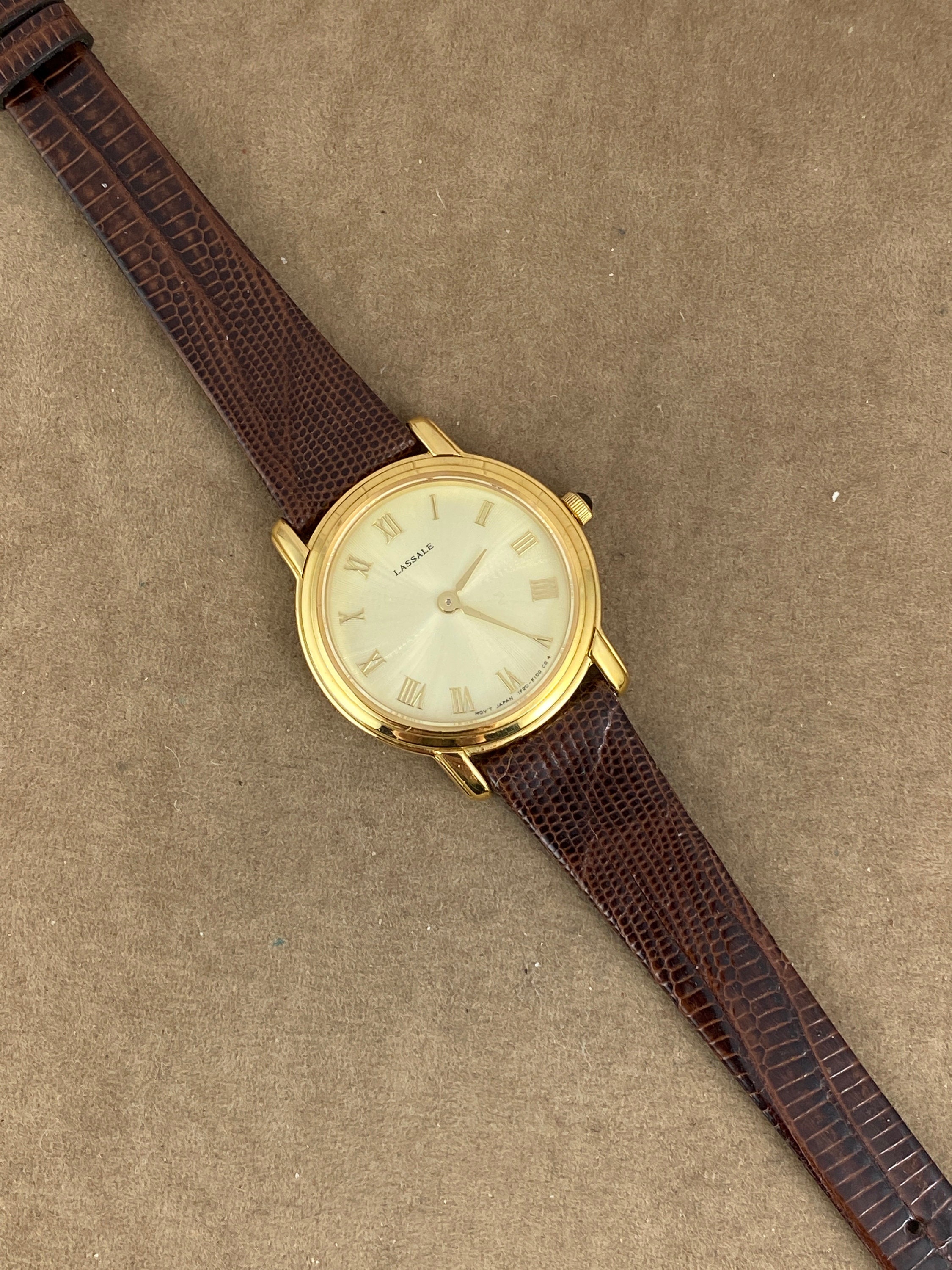 Vintage Elegant but Stylish Unisex Seiko Lassale 18K Gold Plated Watch Seiko - Lassale Gold Strap - 1984 main image 4