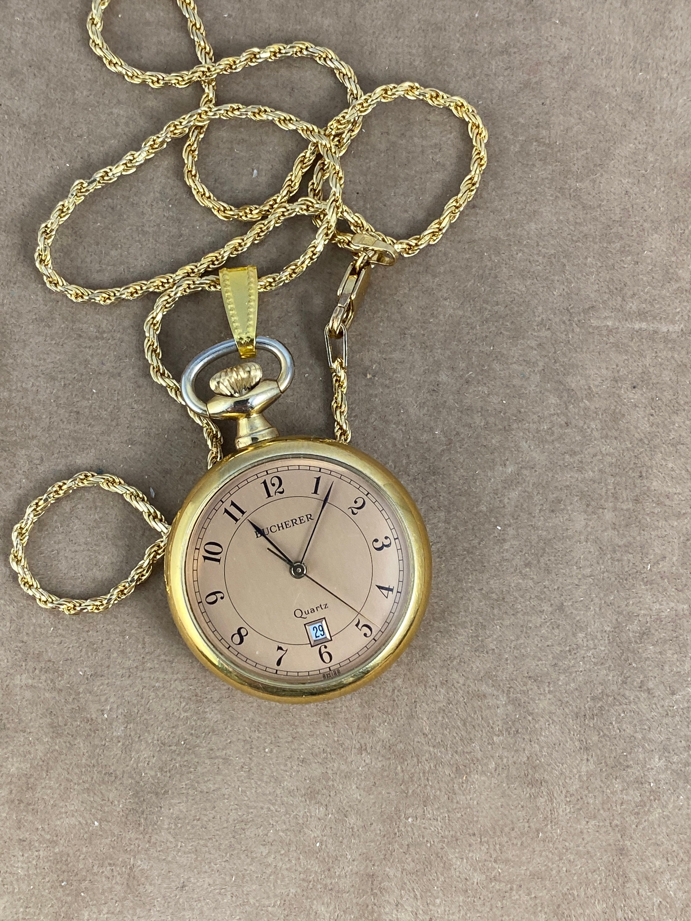 Bucherer Quartz Bucherer Pocket Watch Vintage Vintage Bucherer