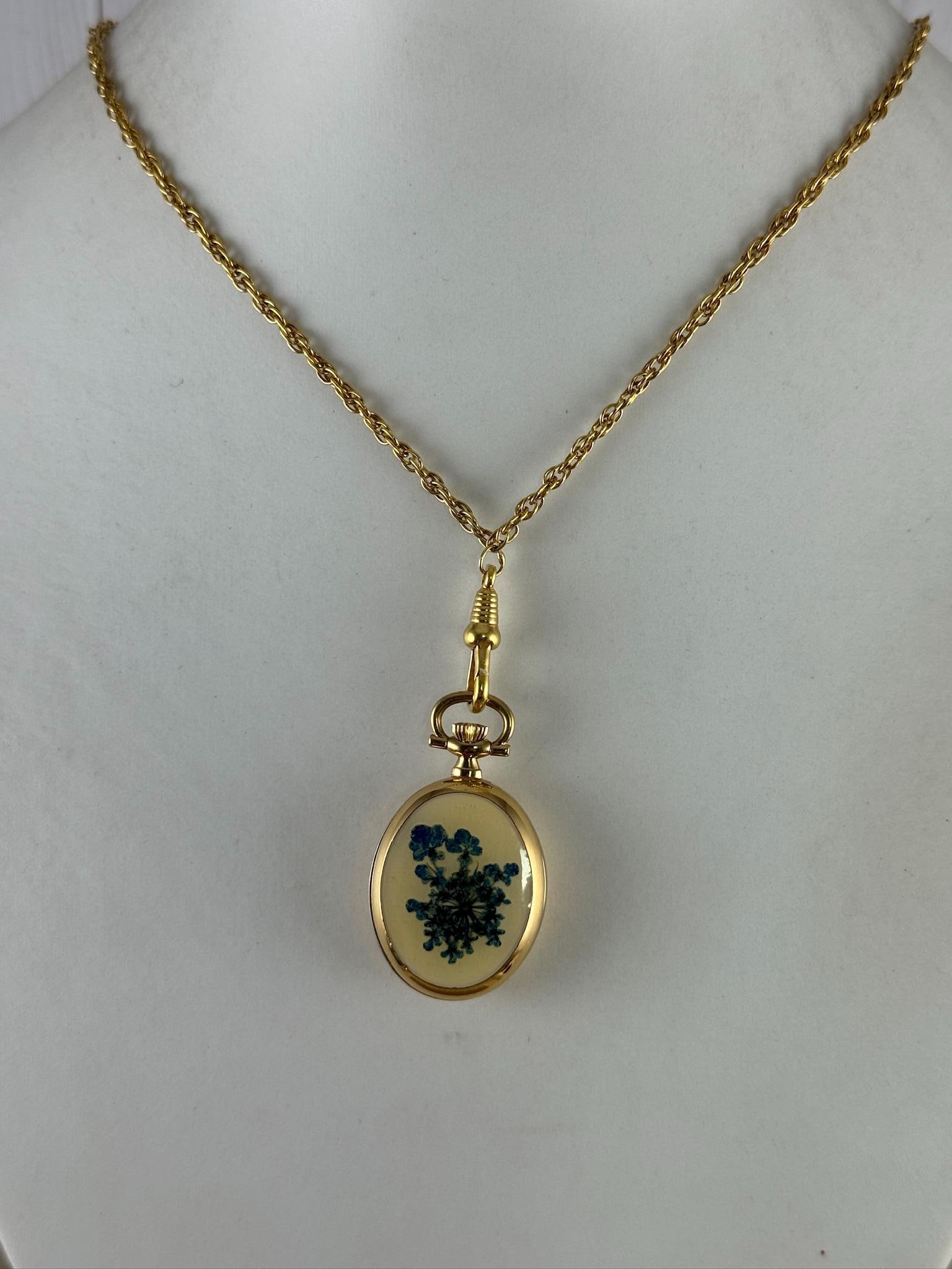 Montre-pendentif Mécanique Vintage Bucherer - Cadran Argent émail Sculpté, Pièce Exceptionnelle !