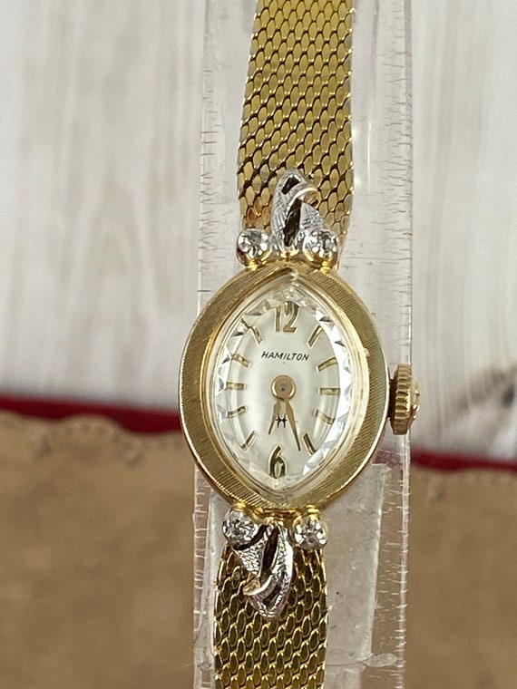 Vintage 1950's Hamilton Diamond Watch 17 Jewels Movem… Gem
