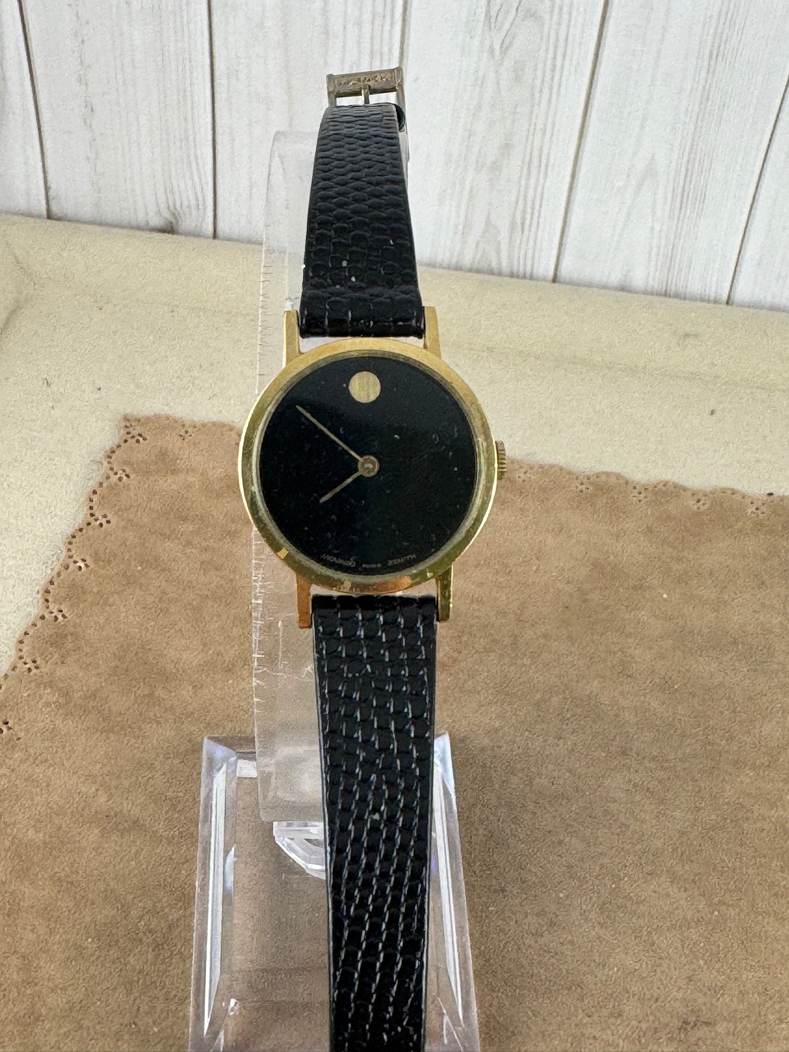 Vintage Zenith Movado Swiss Watch 1950's Case Has Gold Vintage Zenith Movado Swiss Watch 1950's Case Has Gold