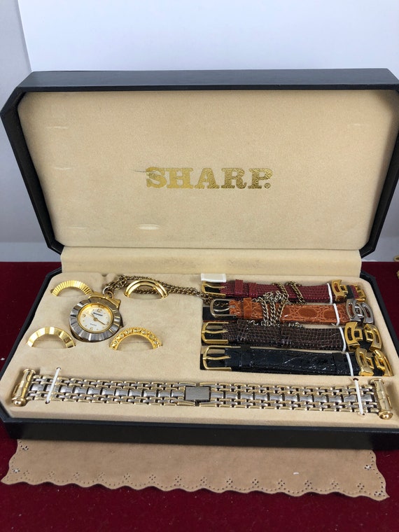Vintage Sharp Watch Set Bracelet or Necklace Watch Ne… - Gem