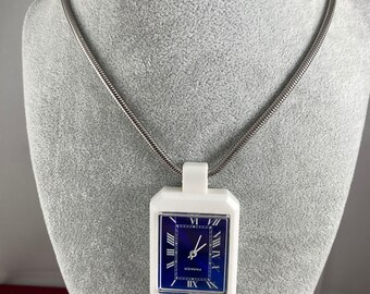 Vintage Parker 17 Jewel Swiss Made Pendant Watch Plexi Glass Case Comes With 24 Inch Silver Tone Snake Necklace Etsy Australia