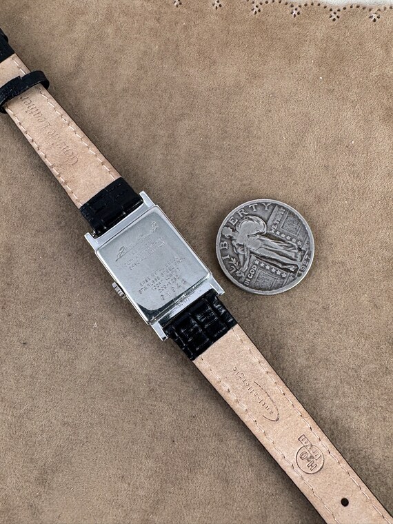 Vintage Eddie Bauer 70th Anniversary Tank Watch: Silver Tone