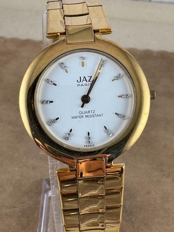 Vintage Jaz Paris Gold Plated Watch: French Designer Crystal  display picture 2