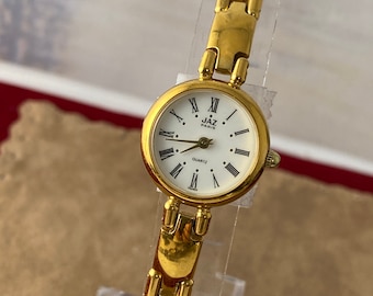 Vintage Jaz Paris French Designer Gold 18K Gold Plated Watch Link