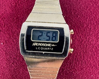 Microsonic LCD watch from the 1970's in 10K Rolled Gold working