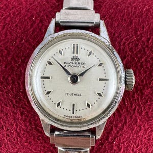 Vintage Bucherer Automatic Watch: 1950s Swiss Mechanical, 17 Jewel