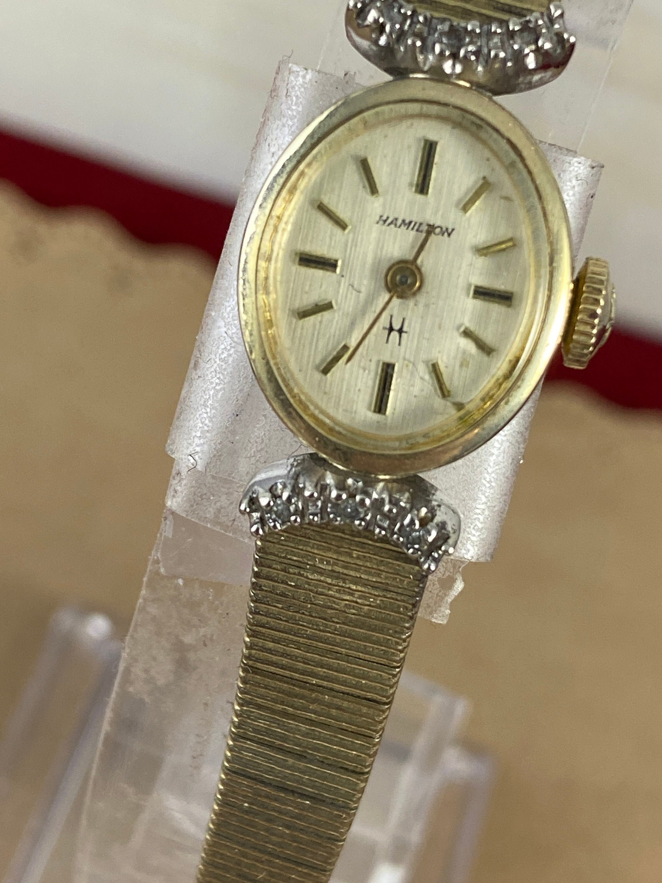 Vintage 1950\'s Hamilton Diamond Watch 10K GF Vintage 1950s Hamilton Diamond Watch: 10K Gold Filled  main image 3