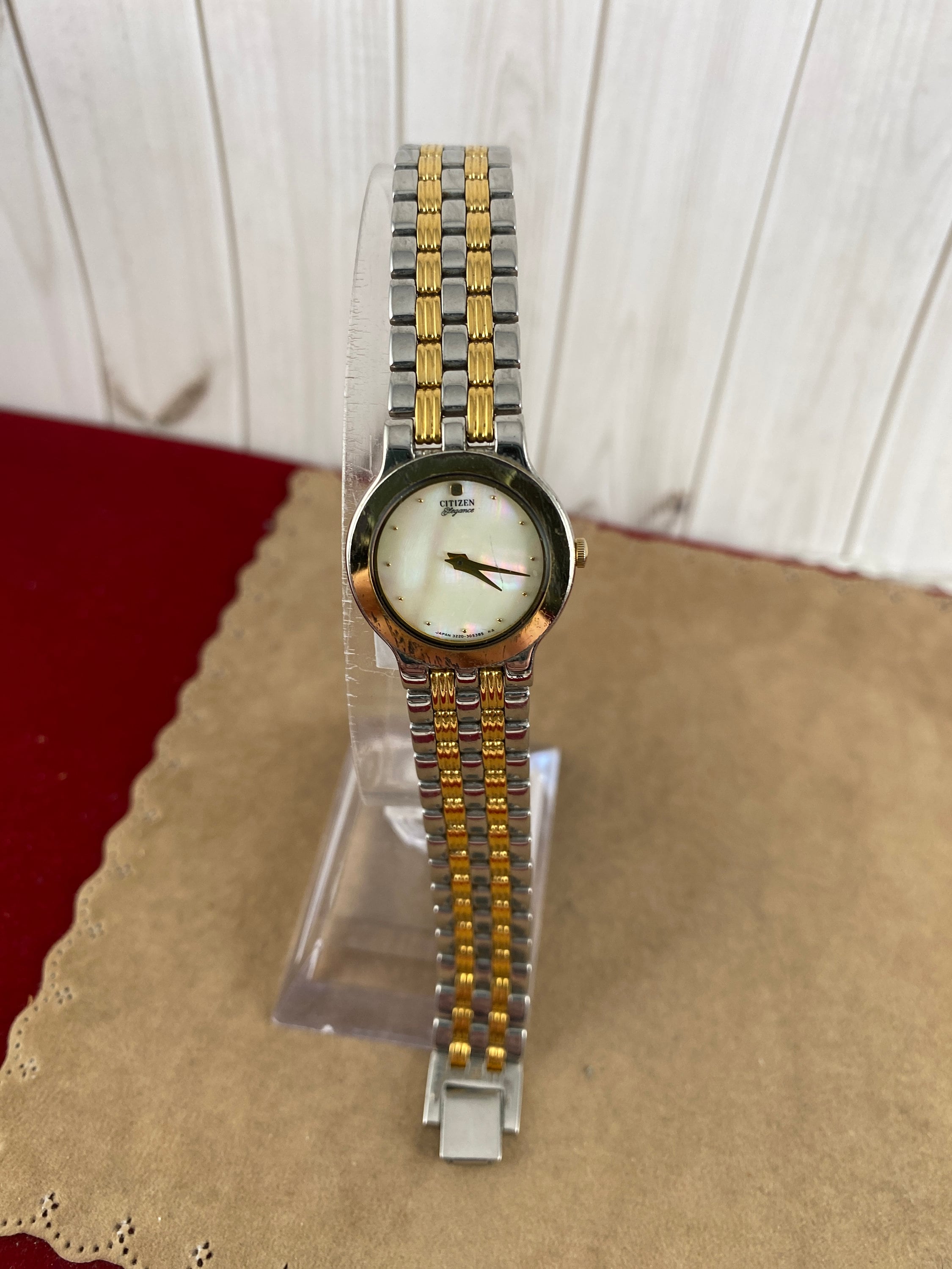 Vintage Citizen Watch: Mother of Pearl Face, Two-tone 