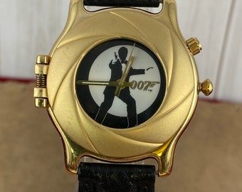 Vintage Fossil James Bond 007 Watch: Gold Edition, Limited 1997 - Etsy
