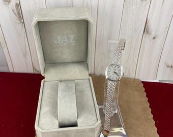 Vintage Jaz Paris French Designer Gold 18K White Gold Plated Watch Vintage JAZ Paris Moonphase Watch: 18K Gold Plated, White  main image 3
