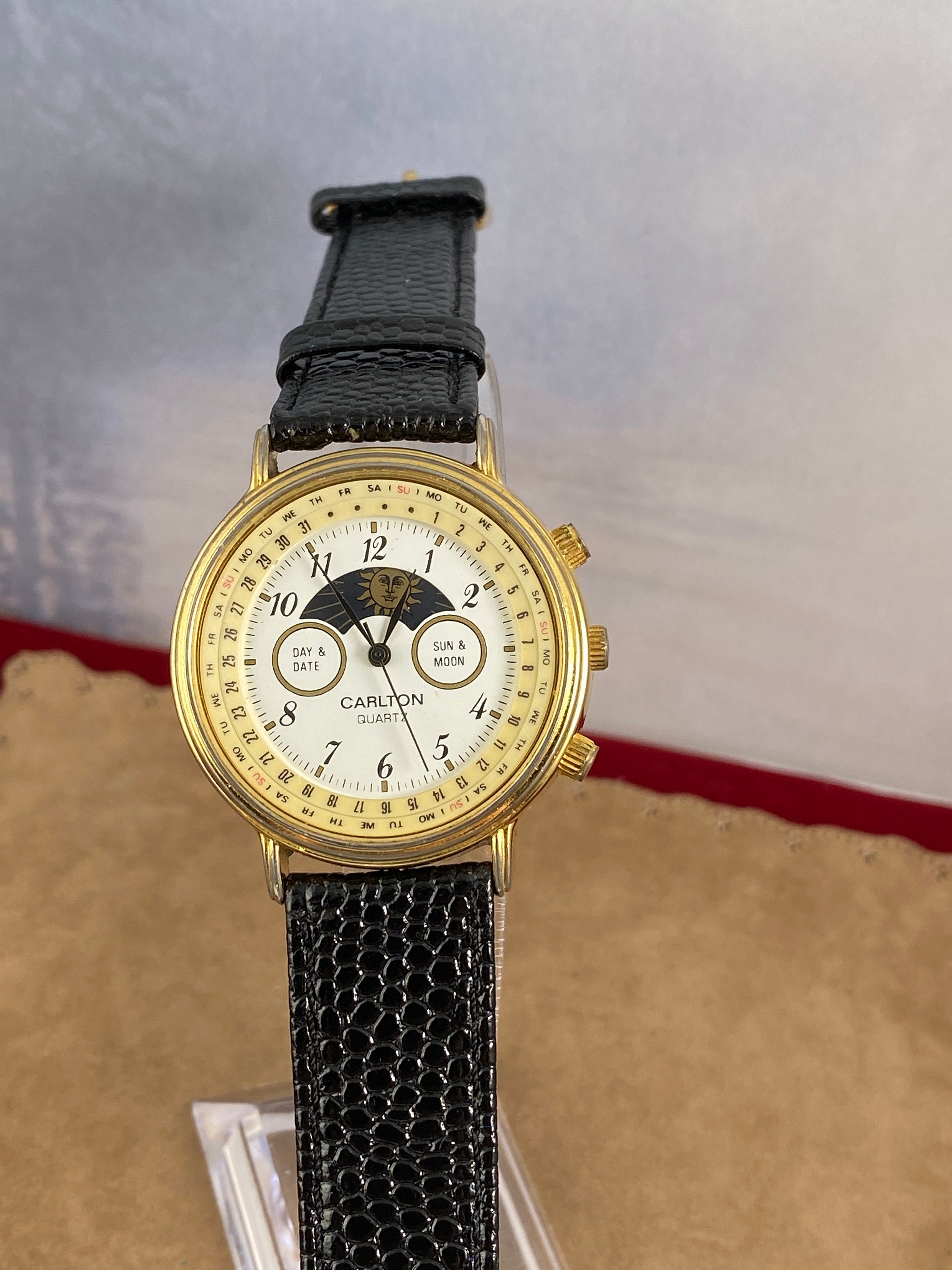Vintage Carlton Moonphase Lunar Perpetual Calendar Moon  display picture 3