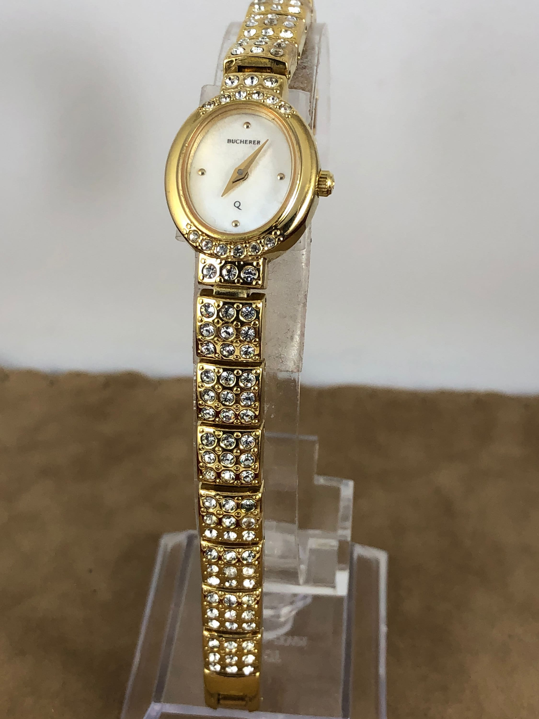 Vintage 1980's Bucherer Ladies Wrist Watch 18K Gold Plated Vintage 1980's Bucherer Ladies Wrist Watch 18K Gold Plated