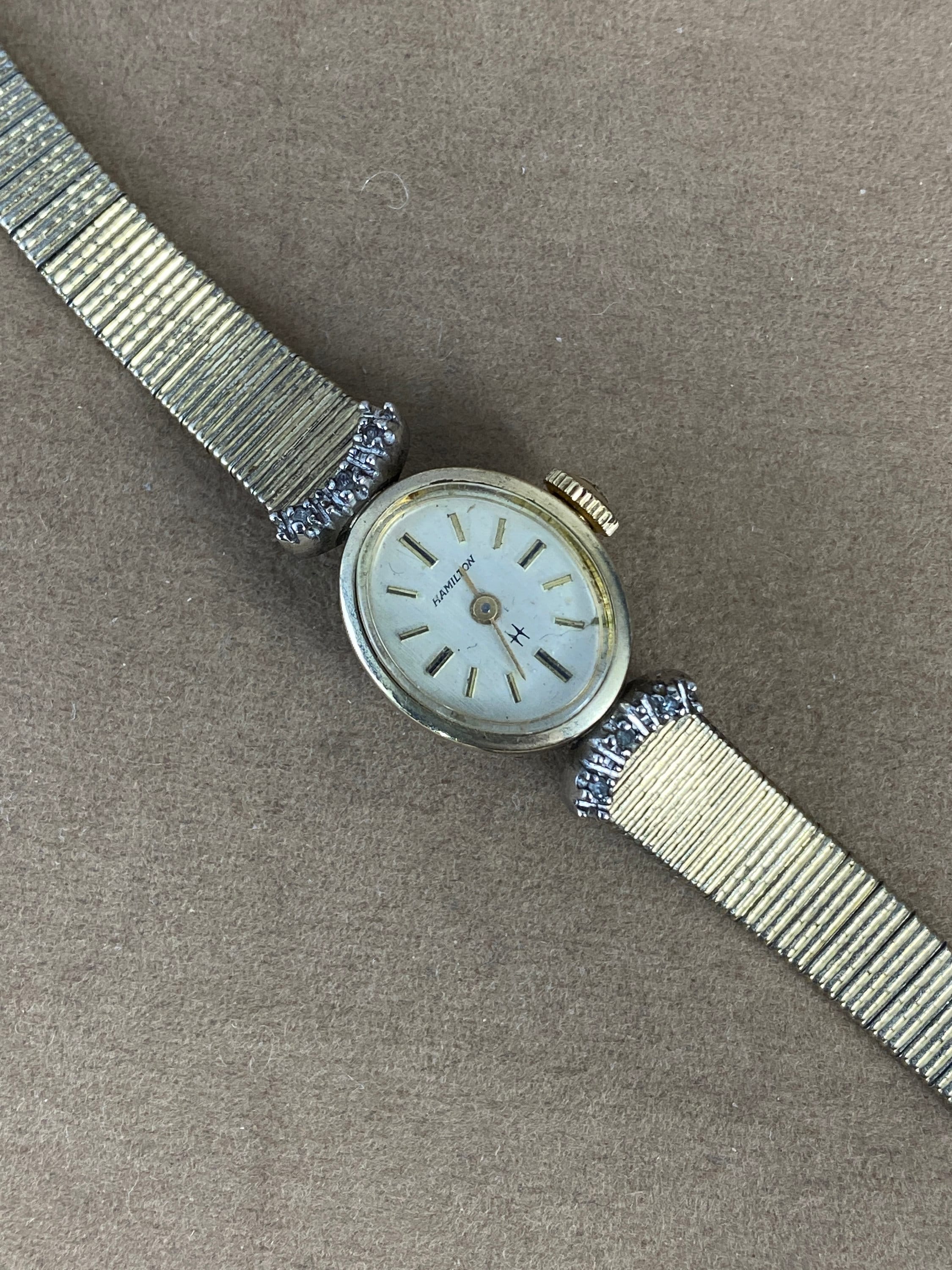Vintage 1950s Hamilton Diamond Watch: 10K Gold Filled  display picture 2