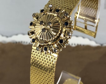 時計 boubu Vintage Bucherer Peek a Boo Jewel Bracelet Watch With