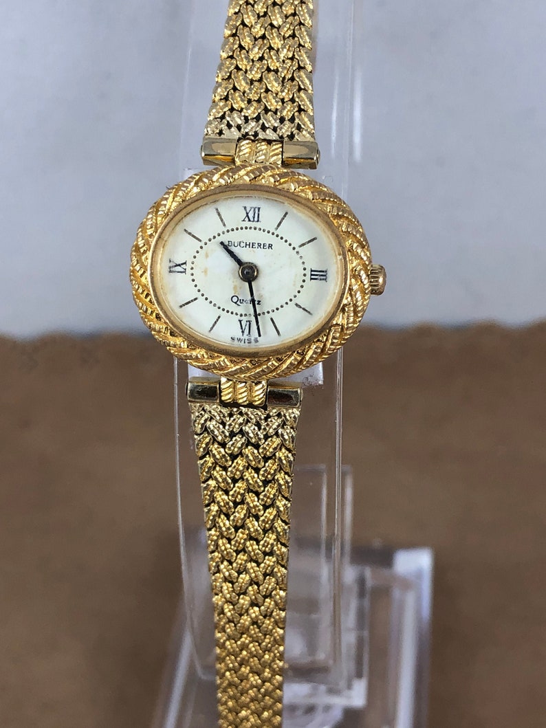 Vintage 1970's Bucherer Ladies Quartz Wrist Watch Gold Etsy