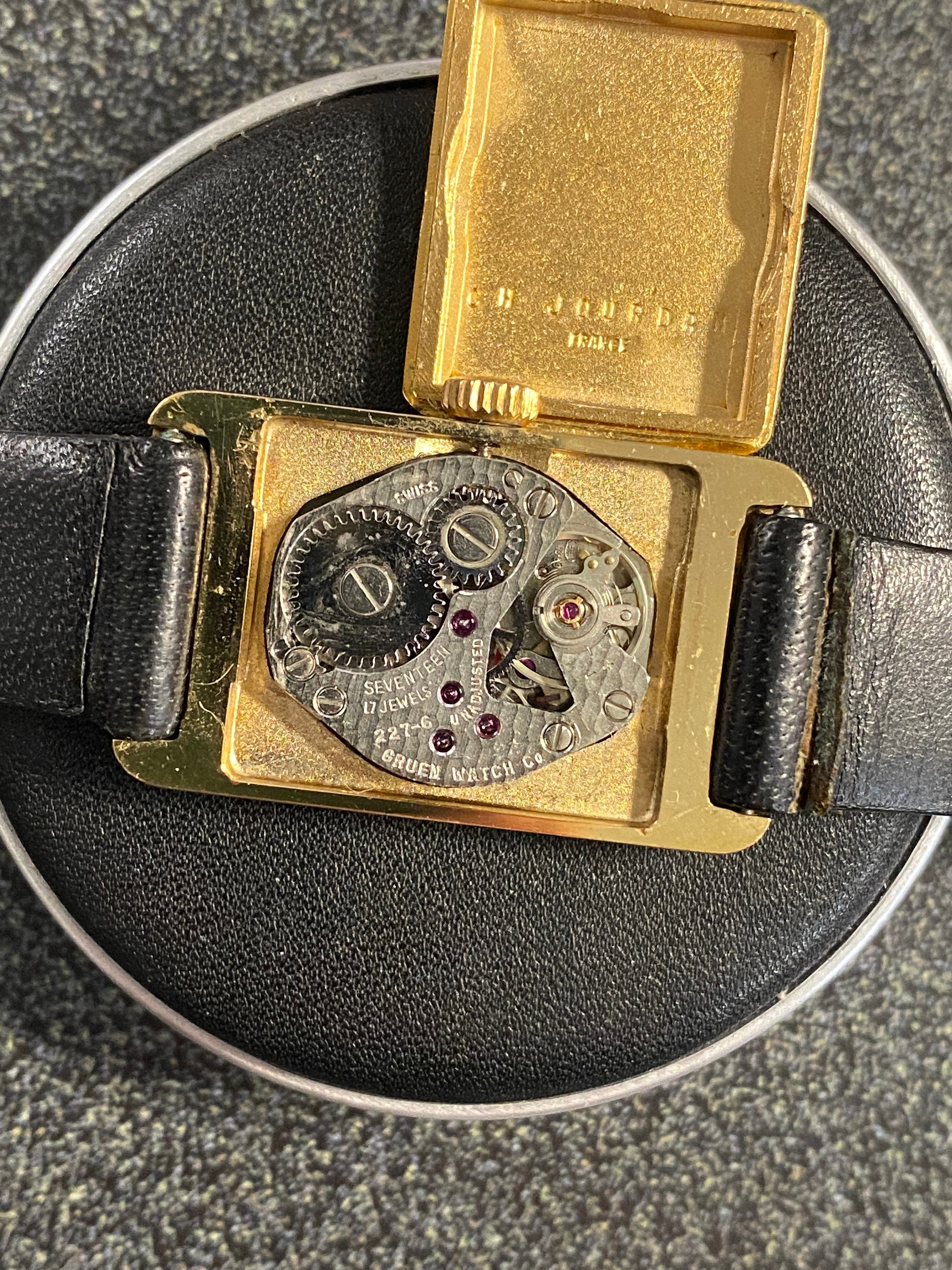 Vintage Charles Jourdan Watch: 18K Gold Plated, Gruen Swiss