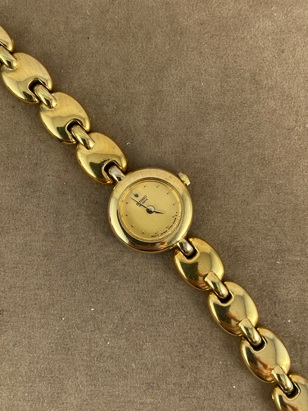 Vintage Ladies Seiko 18K Gold Plated Watch With Japan Quartz Etsy
