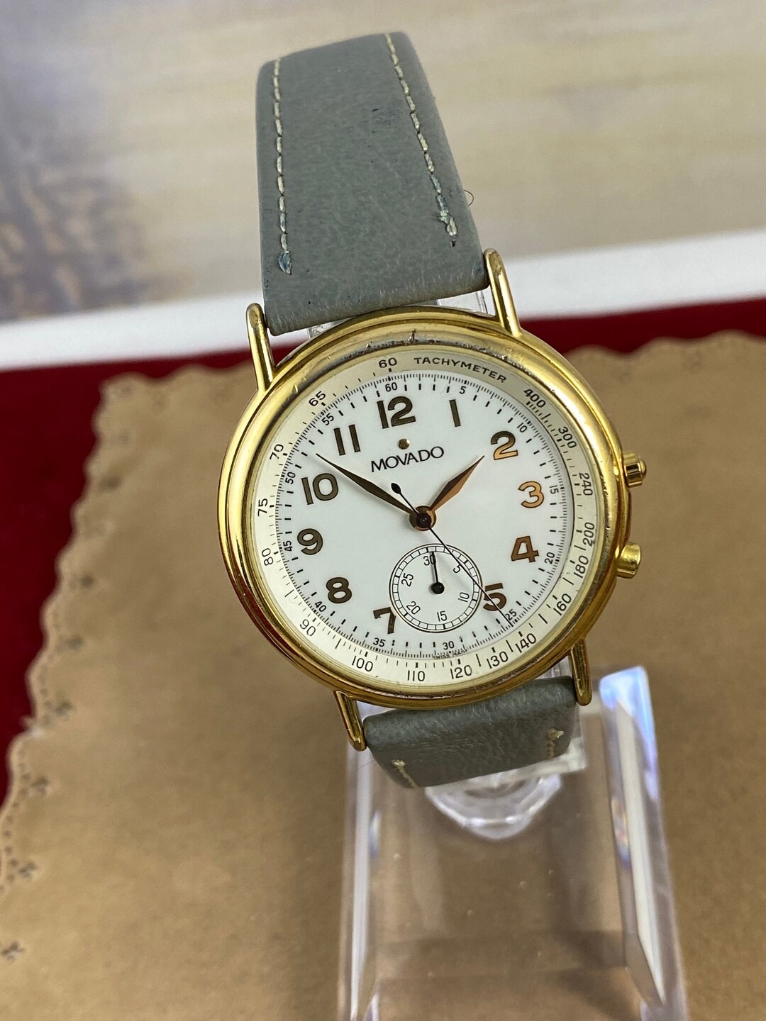 Vintage Movado Watch 1980's Mans 1 5/16 Inch Diameter Case Vintage Movado Watch 1980's Mans 1 5/16 Inch Diameter Case