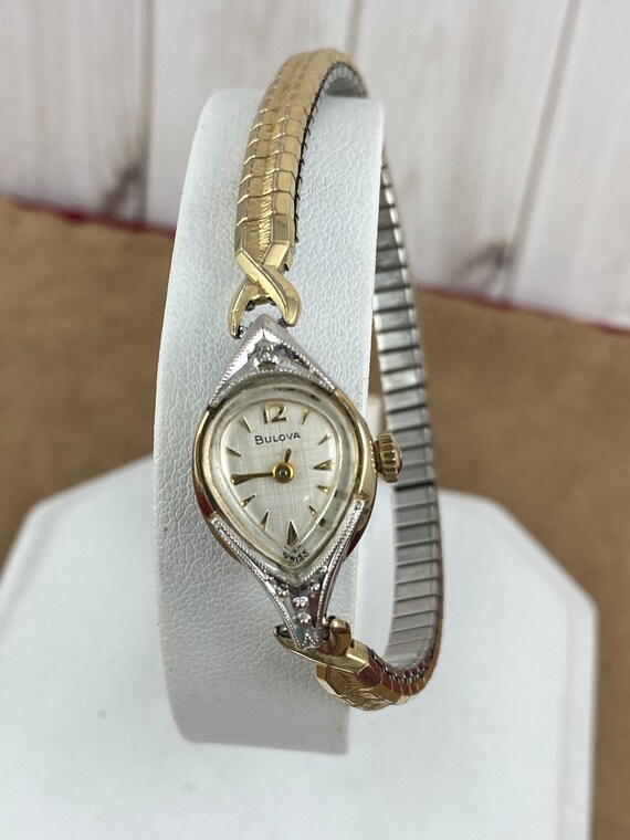 Vintage Bulova 17jewel Movement 10 Karat Gold Filled 2 Tone Yellow