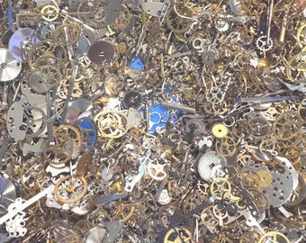 Vintage Uhrenteile: Konvolut für Steampunk Schmuck - 15 Gramm