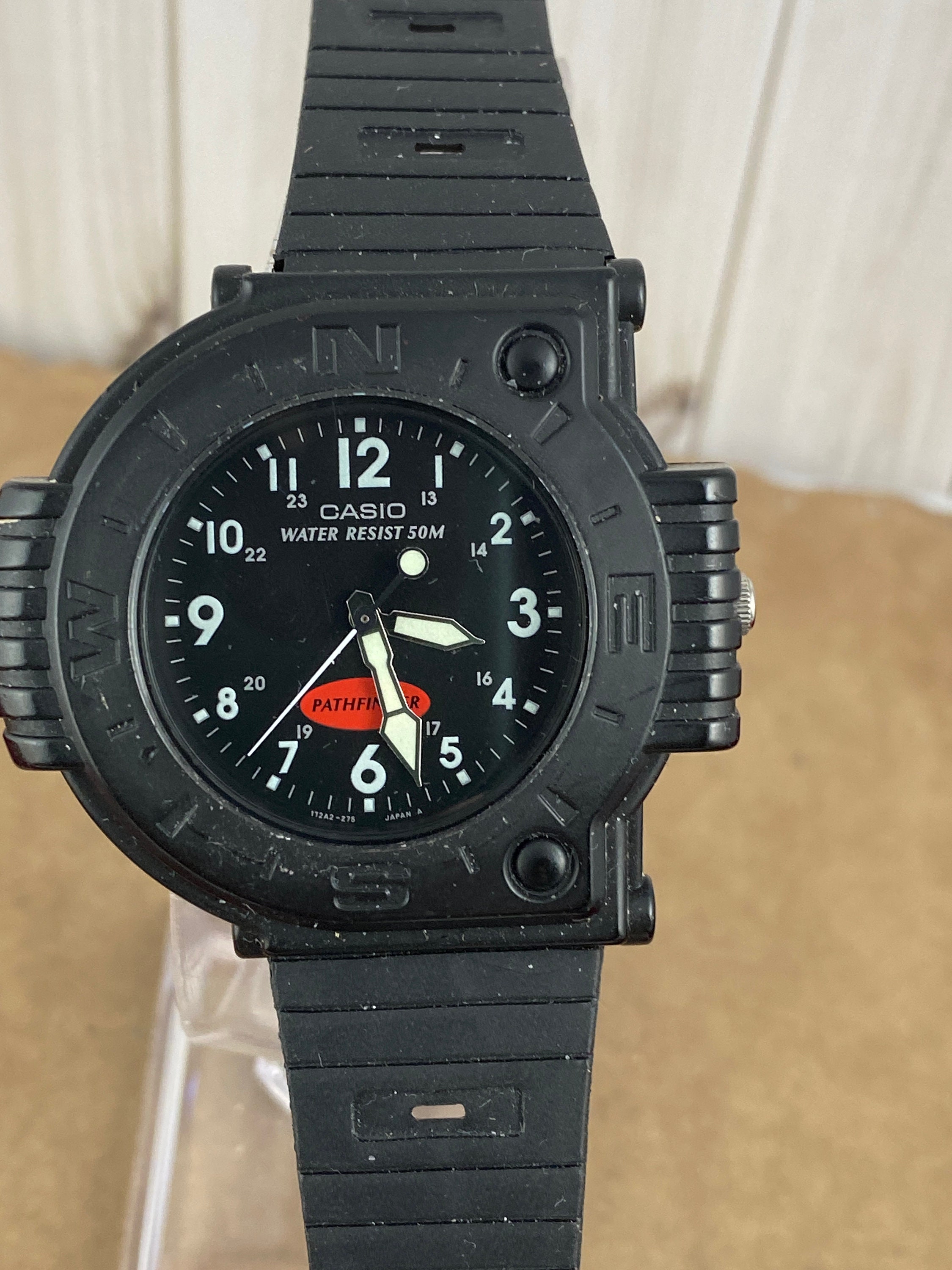 Vintage Rare Original Casio Pathfinder 706 MW-45 DM Watch, Black
