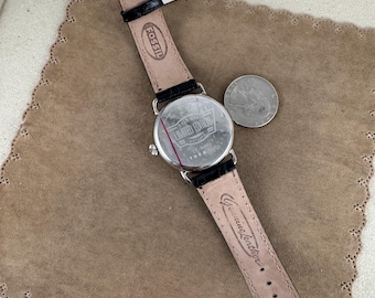 Vintage 1995 Fossil Newsboy Watch: Limited Edition 3D Dial With